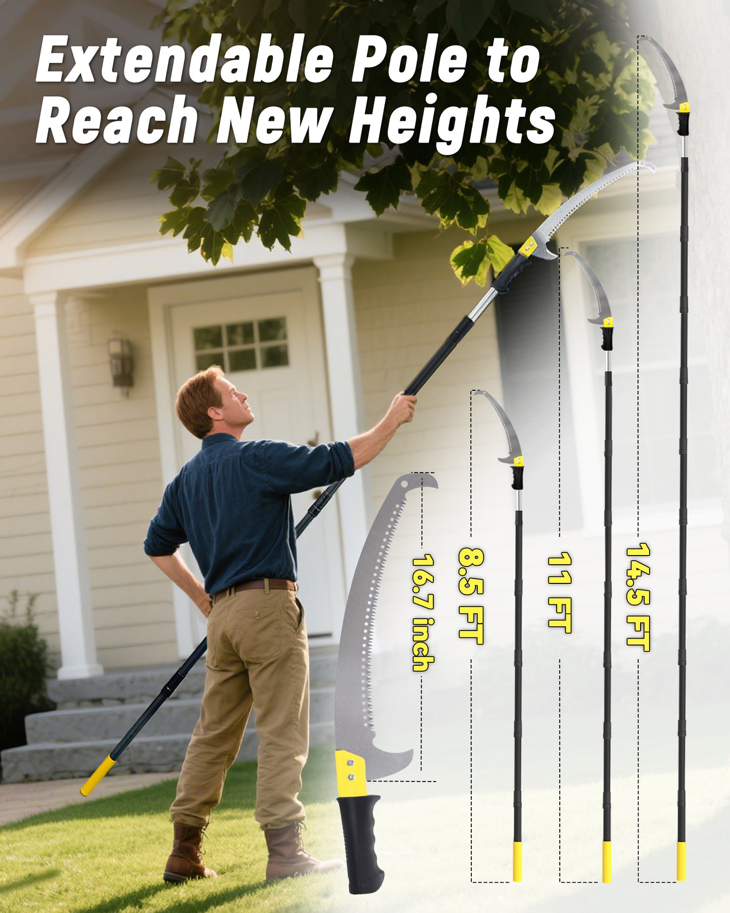 BlumeTrec Pole Saw, Manual Pruning Saw