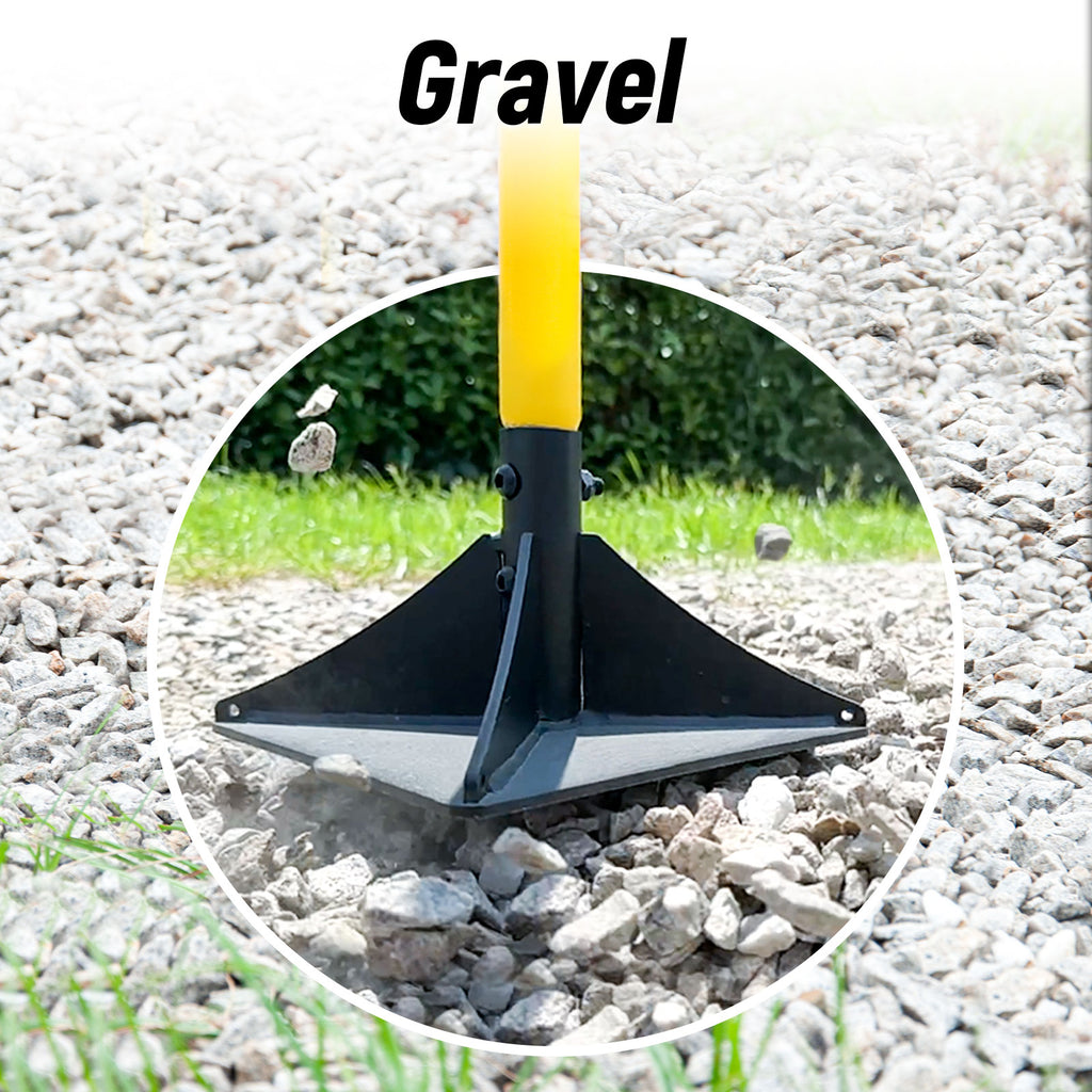 BlumeTrec Steel Tamper with 48" Handle, Heavy Duty Hand Compactor Tool for Leveling Soil, Gravel, Sand, Asphalt, Ground, Paver, Driveway, Garden, Yard, and Blacktop Repair