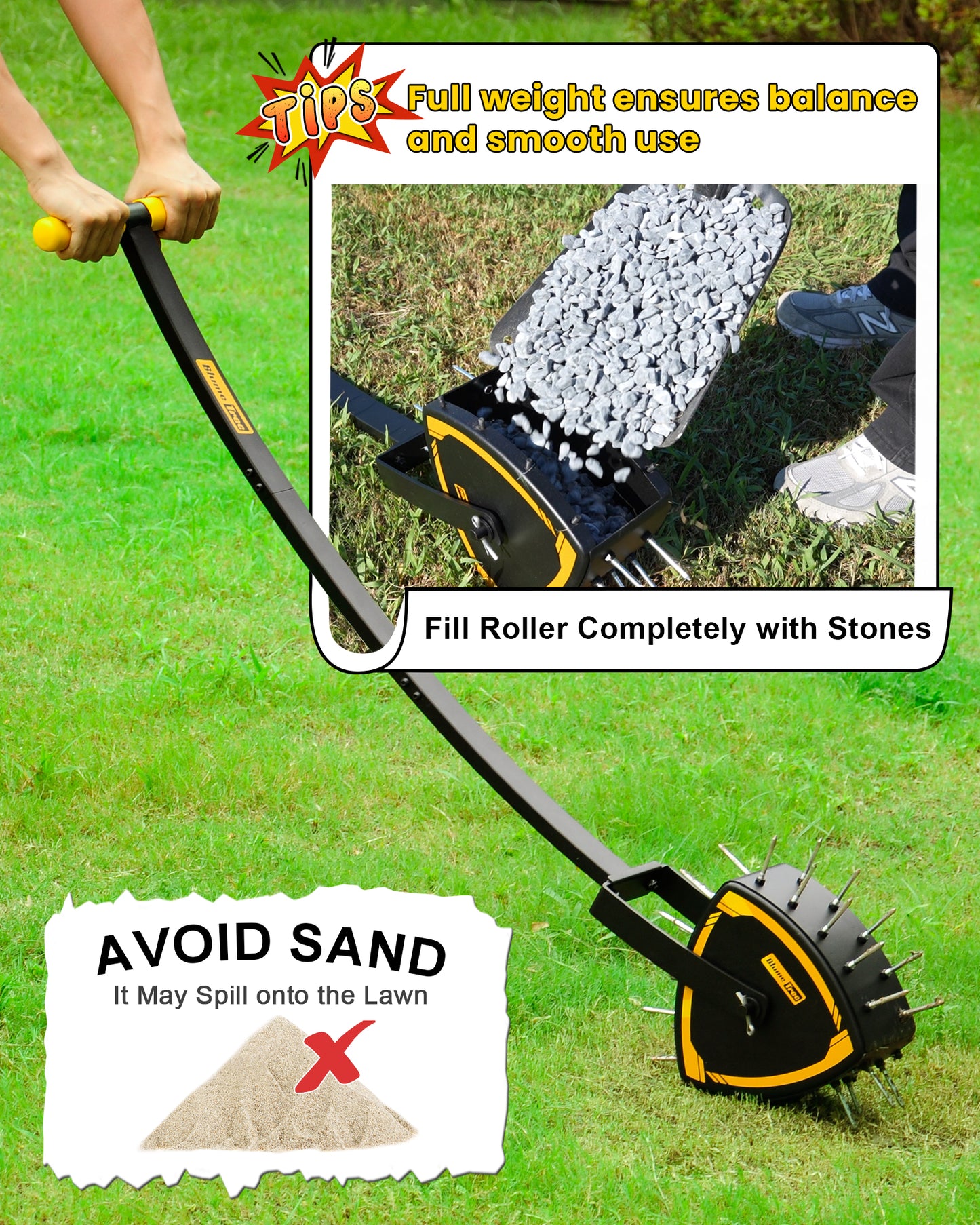 BlumeTrec Patented Rolling Lawn Aerator