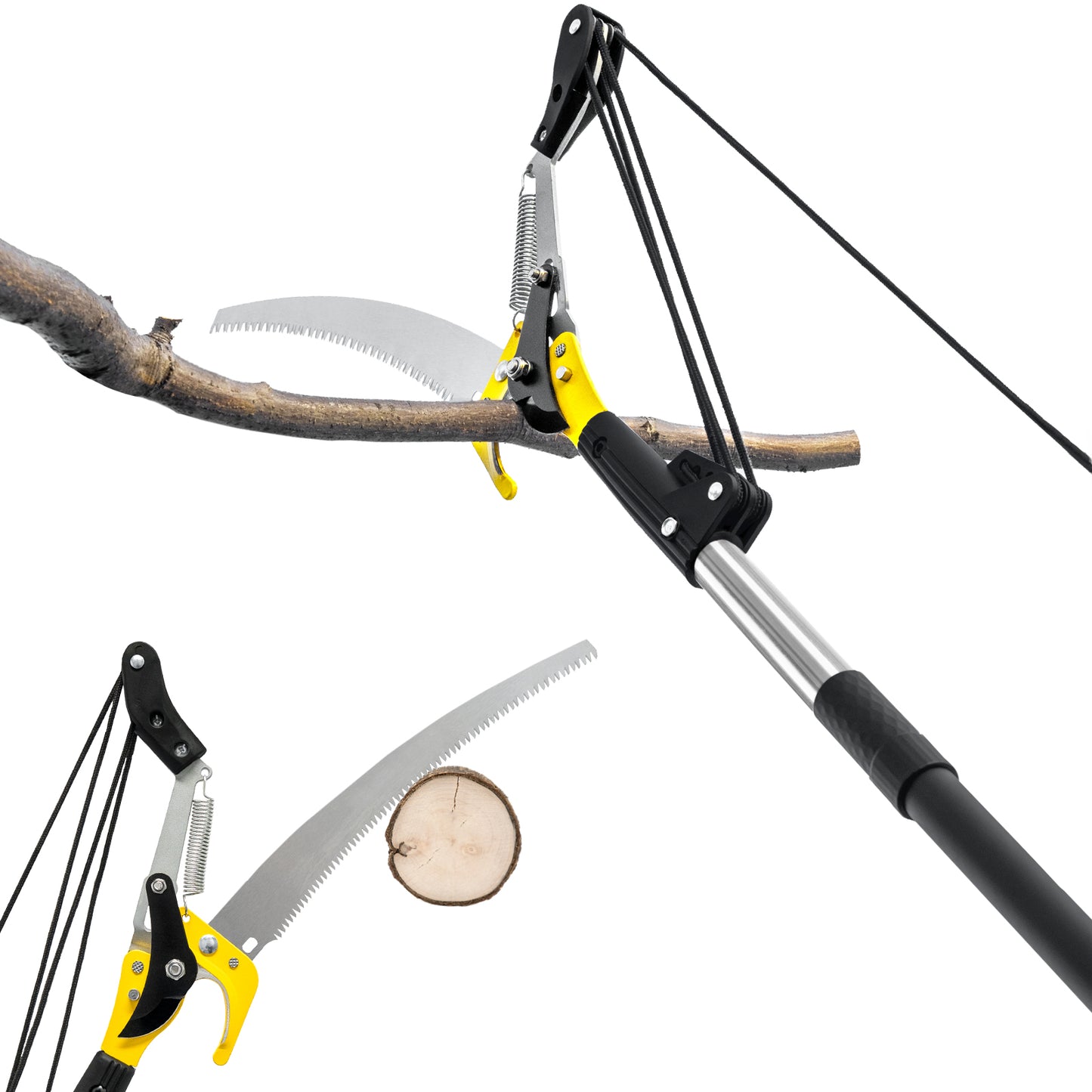 BlumeTrec Pole Saw for Tree Trimming, 2-In-1 Manual Tree Pruner with Saw