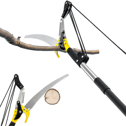 BlumeTrec Pole Saw for Tree Trimming, 2-In-1 Manual Tree Pruner with Saw