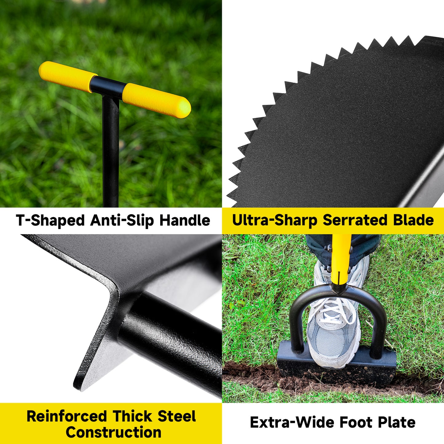 BlumeTrec Manual Edger Lawn Tool, Saw-Tooth Border Edger