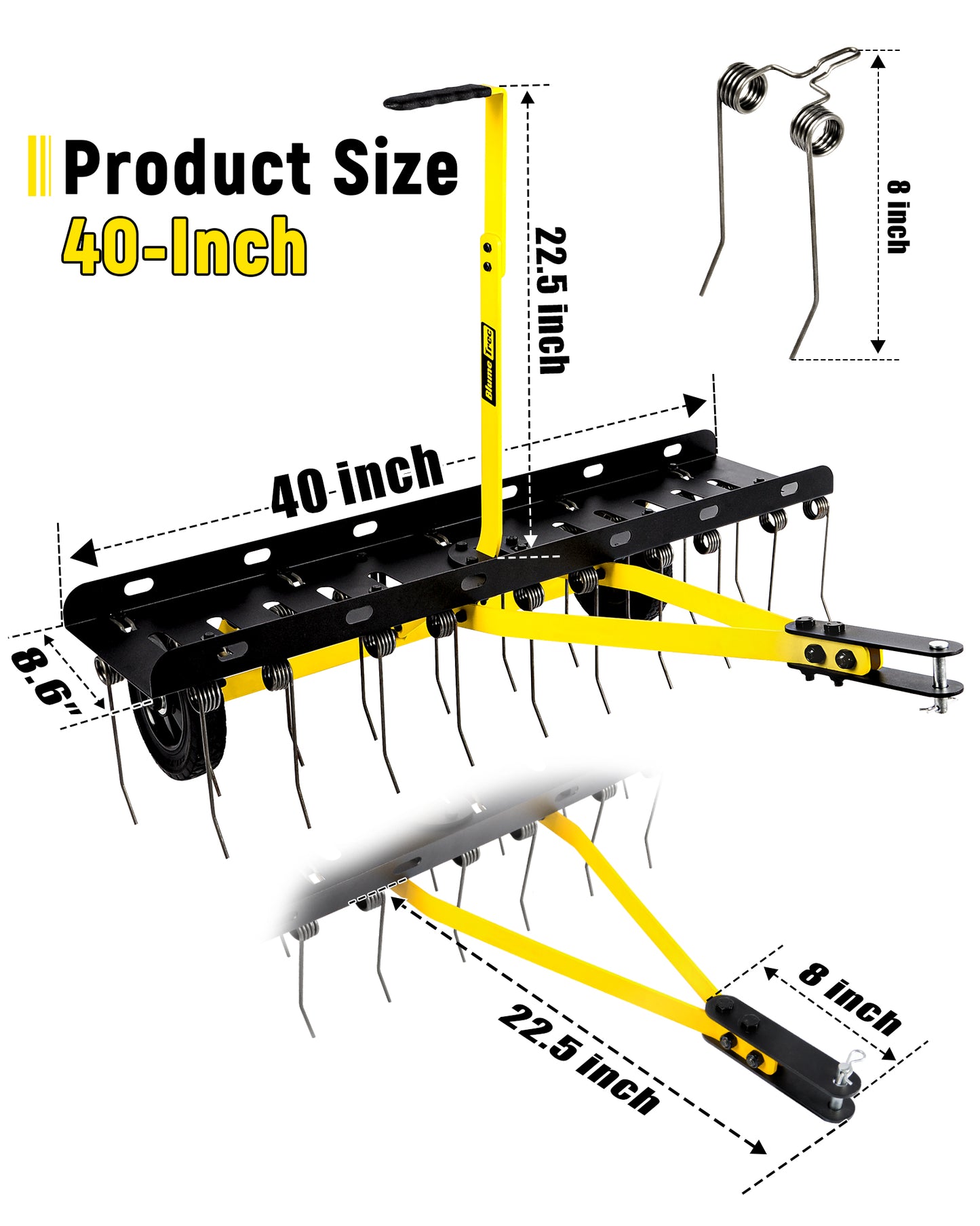 BlumeTrec Tow Behind Dethatcher