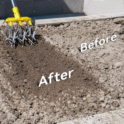 BlumeTrec Rotary Cultivator Garden Tool, Manual Tiller Cultivator