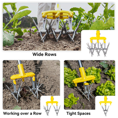BlumeTrec Rotary Cultivator Garden Tool, Manual Tiller Cultivator