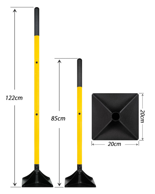 BlumeTrec Steel Tamper with 48" Handle, Heavy Duty Hand Compactor Tool for Leveling Soil, Gravel, Sand, Asphalt, Ground, Paver, Driveway, Garden, Yard, and Blacktop Repair