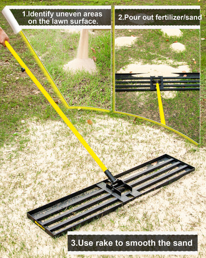 BlumeTrec Lawn Leveling Rake, Sand Leveling Tool