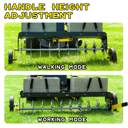 BlumeTrec 40-Inch Tow Behind Spike Aerator, Pull Behind Lawn Aerator