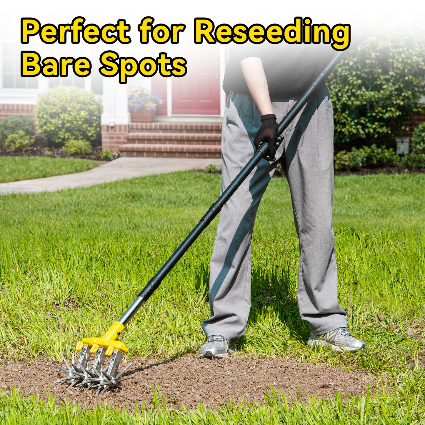 BlumeTrec Rotary Cultivator Garden Tool, Manual Tiller Cultivator