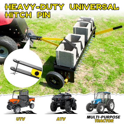 BlumeTrec 40-Inch Tow Behind Spike Aerator, Pull Behind Lawn Aerator