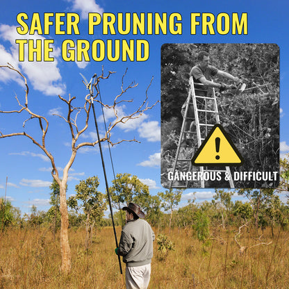 BlumeTrec Pole Saw for Tree Trimming, 2-In-1 Manual Tree Pruner with Saw