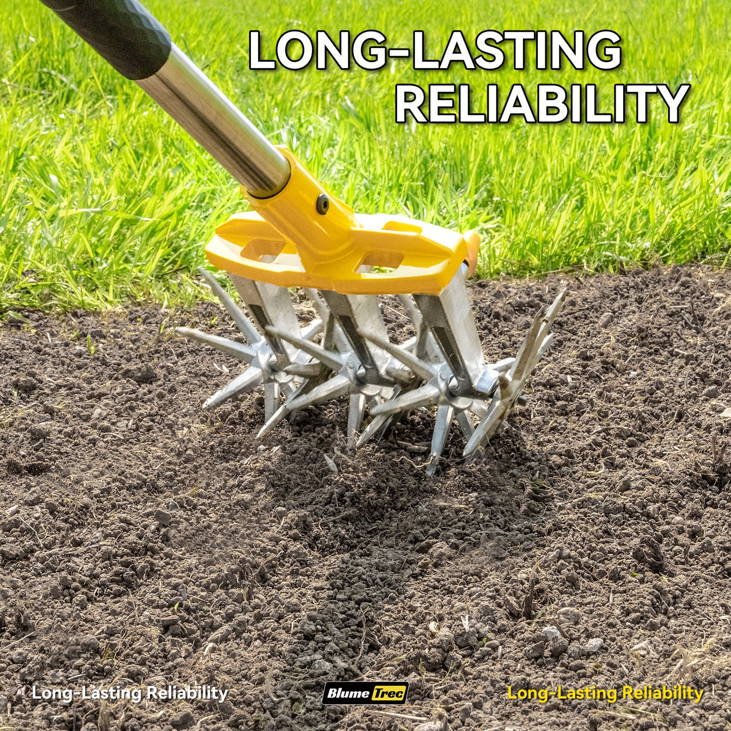 BlumeTrec Rotary Cultivator Garden Tool, Manual Tiller Cultivator