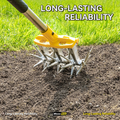 BlumeTrec Rotary Cultivator Garden Tool, Manual Tiller Cultivator