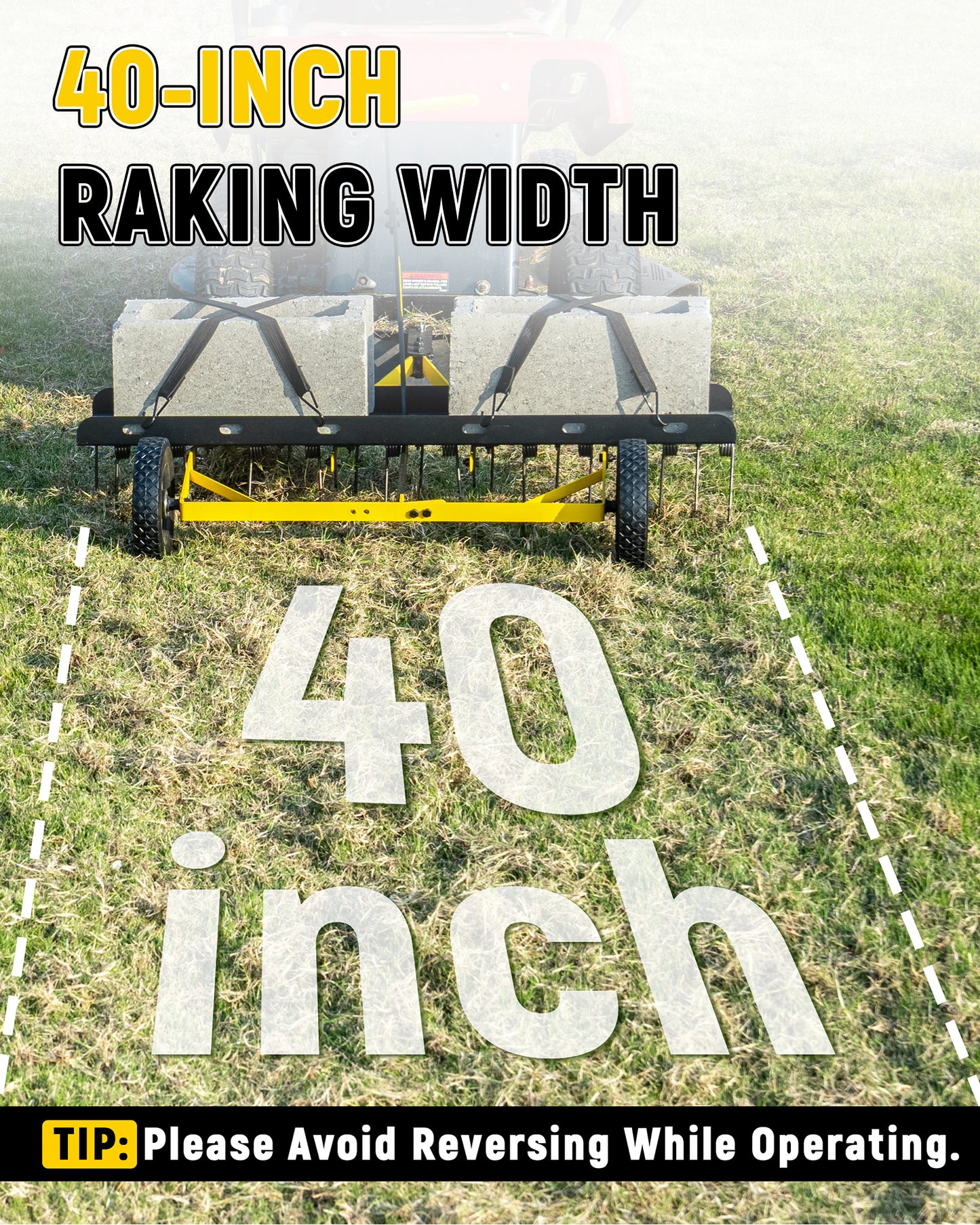 BlumeTrec Tow Behind Dethatcher, Pull Behind Lawn Dethatcher