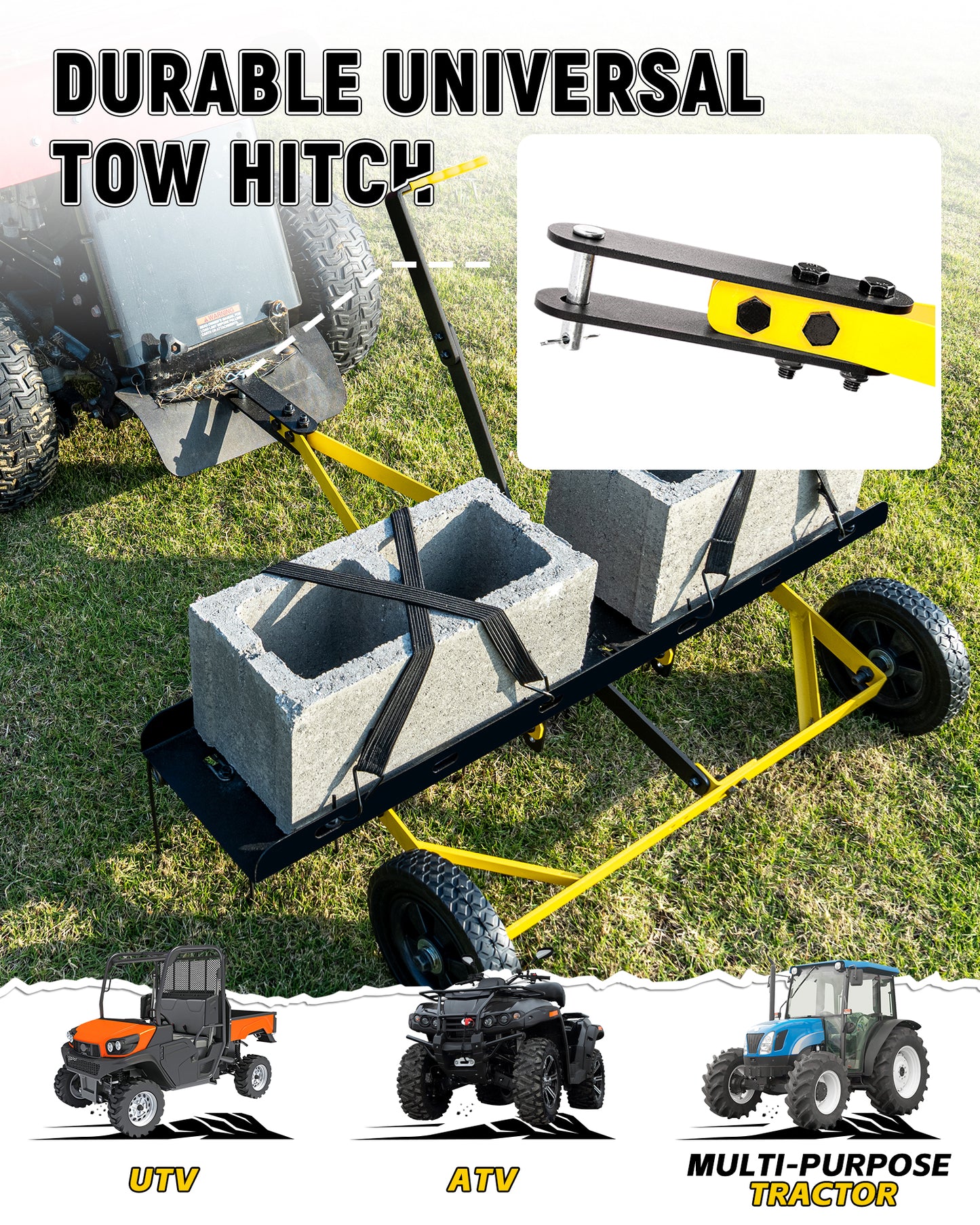 BlumeTrec Tow Behind Dethatcher, Pull Behind Lawn Dethatcher