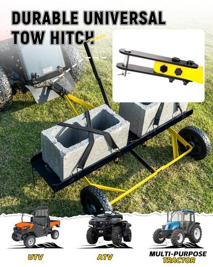 BlumeTrec Tow Behind Dethatcher, Pull Behind Lawn Dethatcher