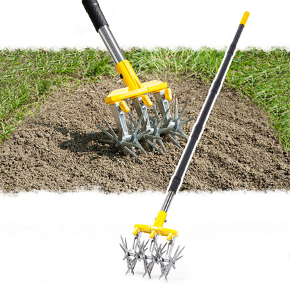 BlumeTrec Rotary Cultivator Garden Tool, Manual Tiller Cultivator